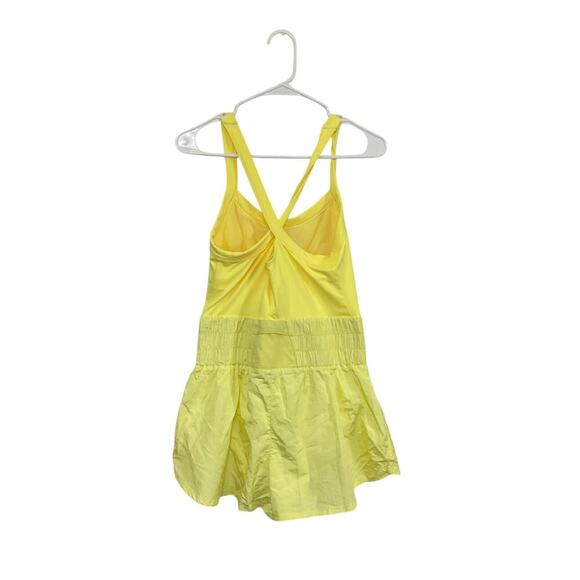 Free People Movement Righteous Runsie Neon Yellow Size Large Shorts Racerback - Picture 3 of 10